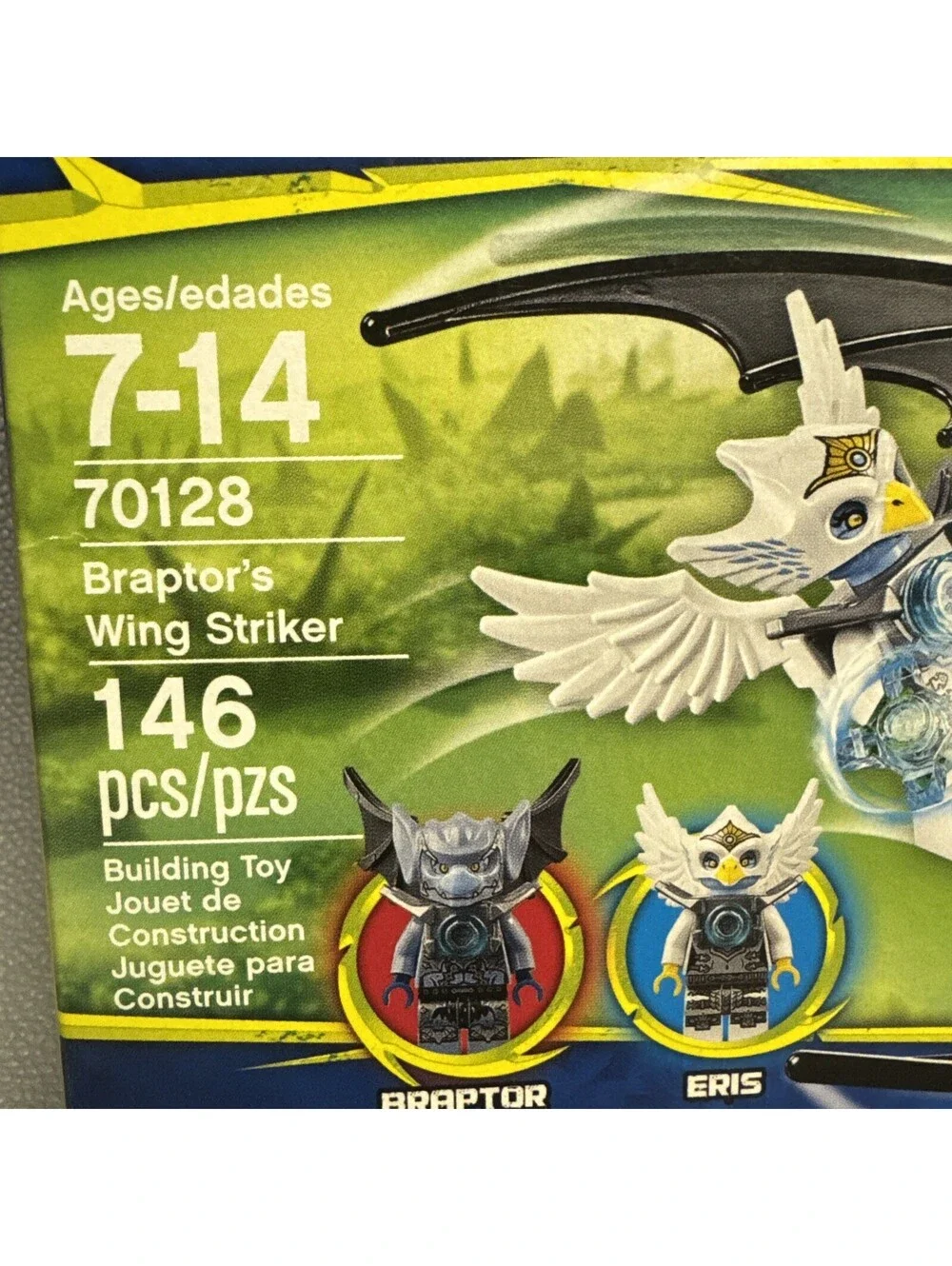 LEGO 70128 Legends of Chima Braptor's Wing Striker Retired Eris 146pc New